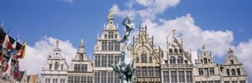 Posterazzi Low angle view of buildings Grote Markt Antwerp Belgium Poster Print 18 x 6