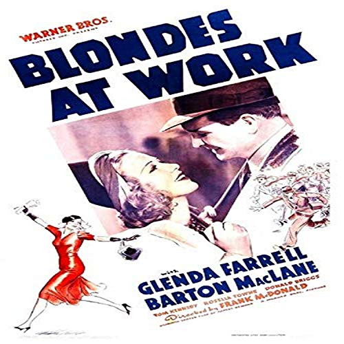 Posterazzi Blondes At Work Us Art Center From Left Glenda Farrell Barton Maclane 1938 Movie Masterprint Poster Print 11 x 17