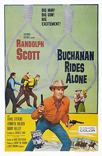 Posterazzi Rides Alone Aka The NameS Buchanan Art Center Randolph Scott 1958_ Movie Masterprint Poster Print 11 x 17