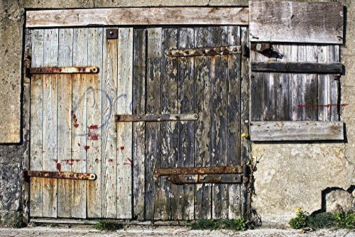 Posterazzi Old Wooden Door Of Building Poster Print 17 x 11