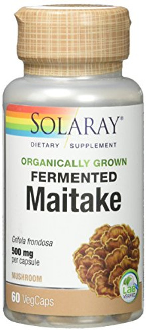 Solaray Maitake Mushroom Organically Grown Veg Cap Btl-Plastic 60ct Solaray Maitake Mushroom Organically Grown Veg Cap Btl-Plastic 60ct