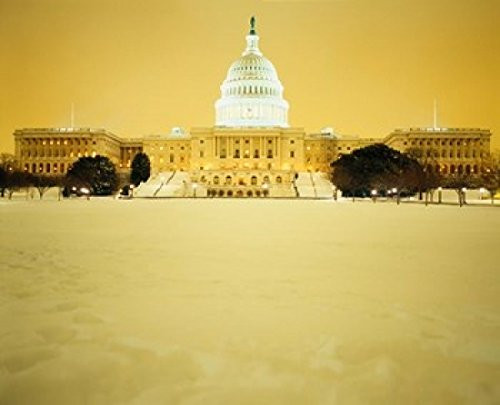 Posterazzi US Capitol Building during Snow Storm Washington DC Poster Print by Panoramic Images 15 x 12