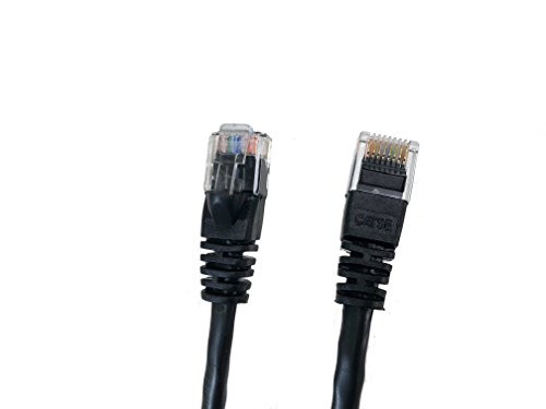 Micro Connectors, Inc. 1 feet Cat 5E UTP Molded Snagless RJ45 Networking Patch Cable - Black (E07-001B)