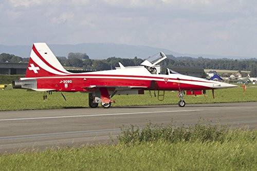 Posterazzi An F-5E Tiger II aircraft of the Patrouille Suisse aerobatic team Poster Print 17 x 11