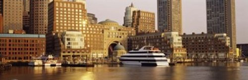 Posterazzi Buildings at the waterfront Boston Suffolk County Massachusetts USA Poster Print 18 x 6