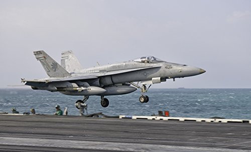 Posterazzi Persian Gulf October 31 2011-An FA-18C Hornet taking off from the flight deck of USS George H_W_ Bush Poster Print 18 x 10