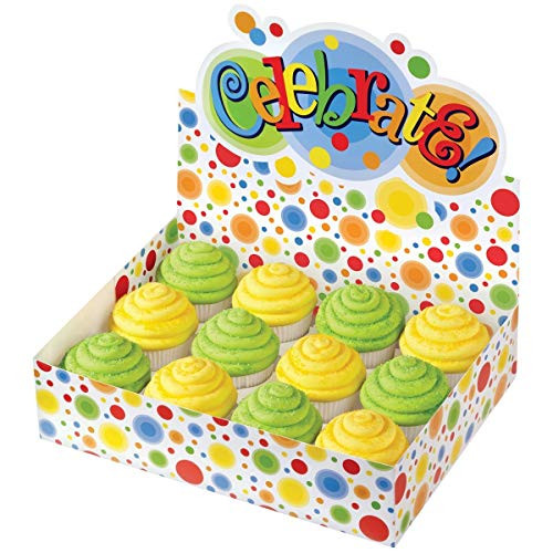 Wilton 415-1688 1-Pack Cupcake Bakery Box, Circles