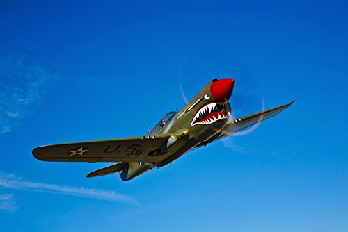 Posterazzi PSTSGR100169M A Curtiss P-40E Warhawk in flight near Chino California Poster Print 17 x 11