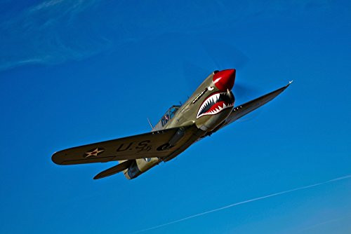 Posterazzi PSTSGR100167M A Curtiss P-40E Warhawk in flight near Chino California Poster Print 17 x 11