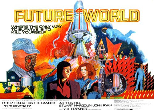 Posterazzi Futureworld Center From Left Peter Fonda Blythe Danner 1976 Movie Masterprint Poster Print 14 x 11