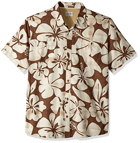 Quiksilver Waterman Mens Wake Button Down Shirt with Back Vent Sierra Idyll XXL