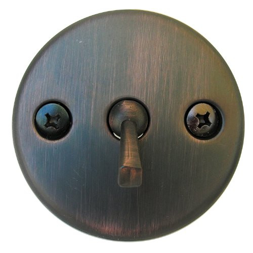 LASCO 03-1421 Bathtub Waste and Overflow Trip Lever Faceplate with Screws, Oil Rubbed Bronze