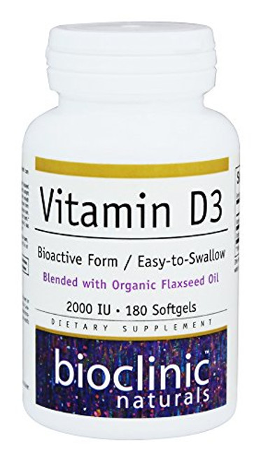 Bioclinic Naturals- Vitamin D3 2000 IU 180 softgels