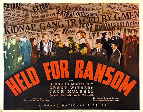 Posterazzi Held For Ransom Bottom Far Left Walter Mcgrail Kneeling Right Center Blanche Mehaffey 1938 Movie Masterprint Poster Print 14 x 11