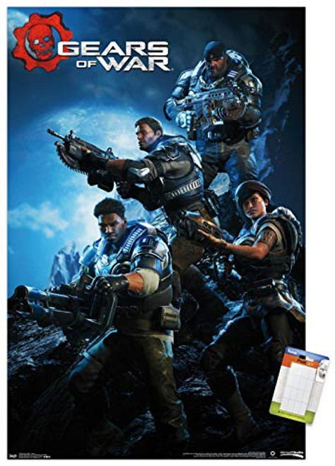 Trends International Gears 5 - Group Wall Poster 14_725 x 22_375 Premium Poster   Mount Bundle