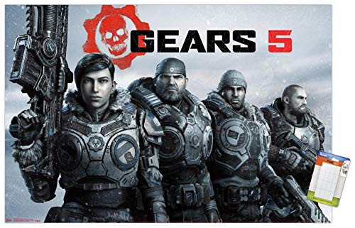 Trends International Gears 5 - Squad Wall Poster 14_725 x 22_375 Premium Poster   Mount Bundle