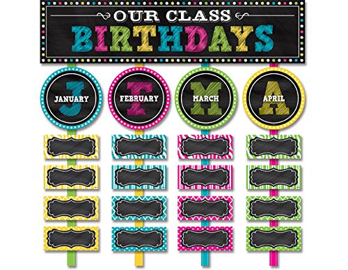 Teacher Created Resources Chalkboard Brights Our Class Birthdays Mini Bulletin Board (5506)