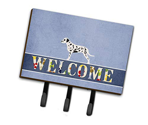 Carolines Treasures Dalmatian Welcome Leash or Key Holder Hooks Multicolor