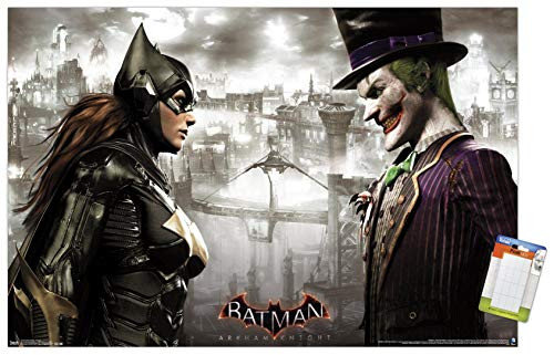 Trends International DC Comics Video Game - Arkham Knight - Faceoff Wall Poster 14_725 x 22_375 Premium Poster   Mount Bundle
