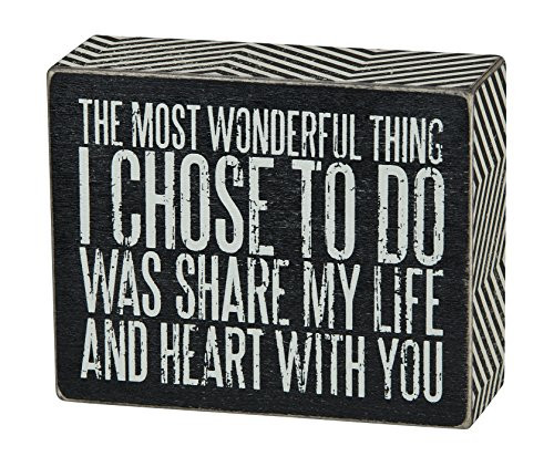 Primitives by Kathy Chevron Trimmed Box Sign 4 x 5-Inches Share My Life Primitives by Kathy Chevron Trimmed Box Sign 4 x 5-Inches Share My Life