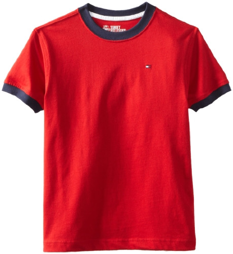 Tommy Hilfiger Big Boys Core Crew Neck Ken Tee Regal Red Medium 1214