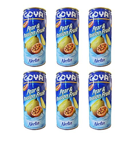 Goya Pear   Passion Fruit Nectar Juice 6 Pack Total of 57_6fl_oz