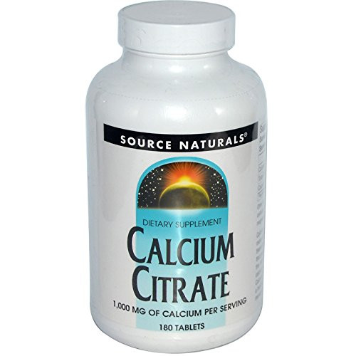 Source Naturals Calcium Citrate 1000 mg Tabs 180 ct