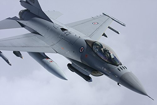 Posterazzi PSTDKA100086M Lockheed Martin F-16 Fighting Falcon of the Norwegian Air Force Poster Print 17 x 11