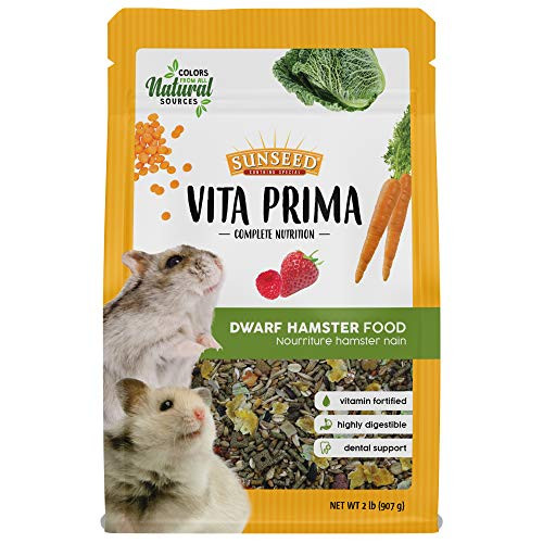 Sunseed Vita Prima Complete Nutrition Dwarf Hamster Food 2 LBS
