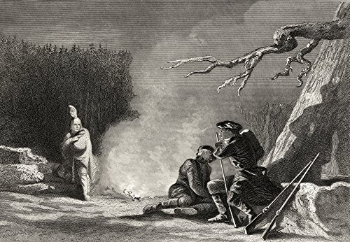 Posterazzi A Treacherous Indian From A 19Th Century Engraved Poster Print by J Rogers After J Mcnevin 17 x 12