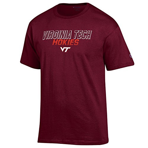 Champion NCAA Mens Fadeaway Team Basic Short Sleeve Shirt Virginia Tech Hokies XX-Large Champion NCAA Mens Fadeaway Team Basic Short Sleeve Shirt Virginia Tech Hokies XX-Large