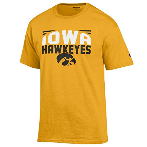 NCAA Champion Mens Push Ahead Short sleeve T-Shirt Iowa Hawkeyes X-Large