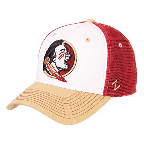 NCAA Zephyr Florida State Seminoles Mens Threepeat Relaxed Hat Adjustable WhiteTeam Color NCAA Zephyr Florida State Seminoles Mens Threepeat Relaxed Hat Adjustable WhiteTeam Color