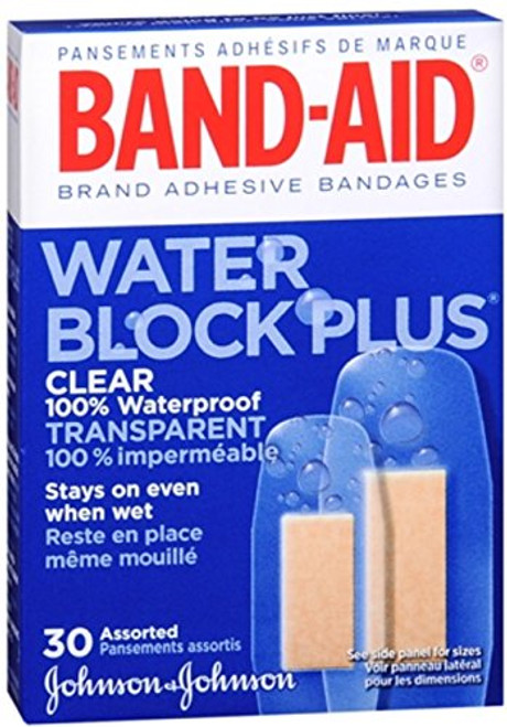 BAND-AID Bandages Water Block Plus Clear Assorted Sizes 30 Each Pack of 4 BAND-AID Bandages Water Block Plus Clear Assorted Sizes 30 Each Pack of 4