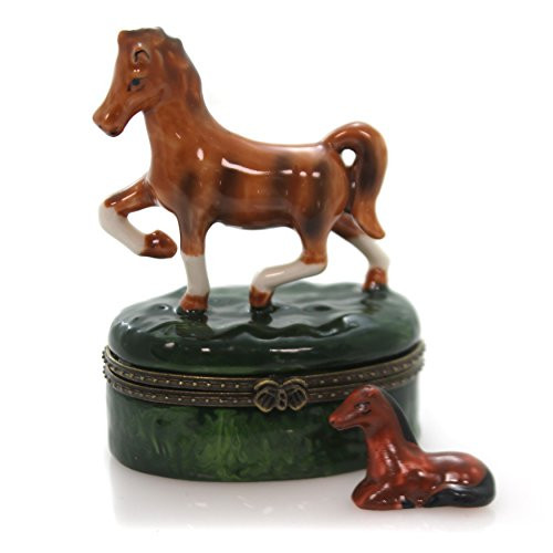 Art Gifts Galloping Horse Pony Equestrian Trinket Box phb