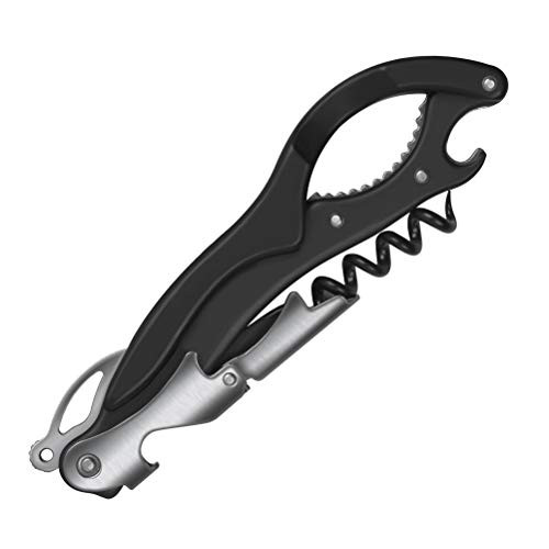 Final Touch WO35 Boxed The Flex Wine and Champagne Opener Black