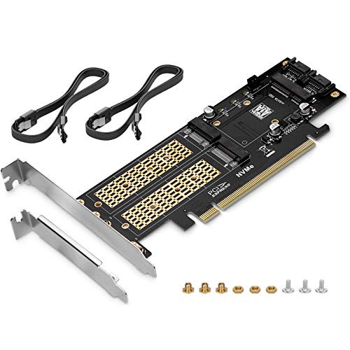 3 in 1 NGFF and mSATA SSD Adapter Card Electop M_2 NVME to PCIE M_2 SATA SSD to SATA III mSATA to SATA Converter Support 2280 2260 2242 2230 Host Controller Express Card