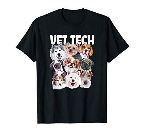 VET TECH Shirt Veterinarian Technician Gift Dog Selfie T-Shirt