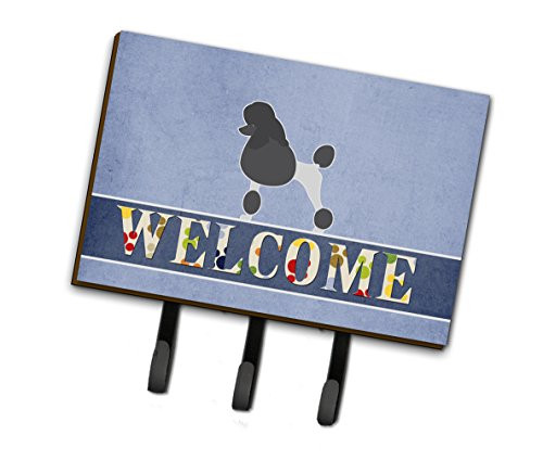 Carolines Treasures BB5543TH68 Poodle Welcome Leash or Key Holder Triple Multicolor