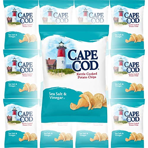 Cape Cod Sea Salt   Vinegar Kettle Cooked Potato Chips Gluten-Free 1_5oz Bag Pack of 12 Total of 18 Oz