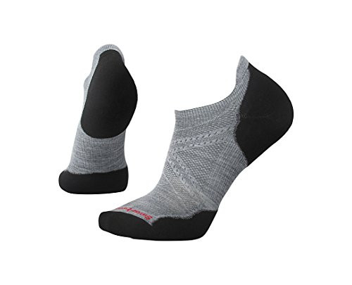 Smartwool PhD Run Light Elite Micro Light GrayBlack MD Mens Shoe 6-8_5