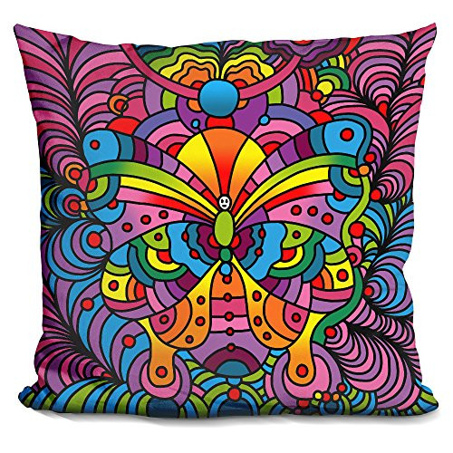 LiLiPi" Pop Art Butterfly Decorative Accent Throw Pillow