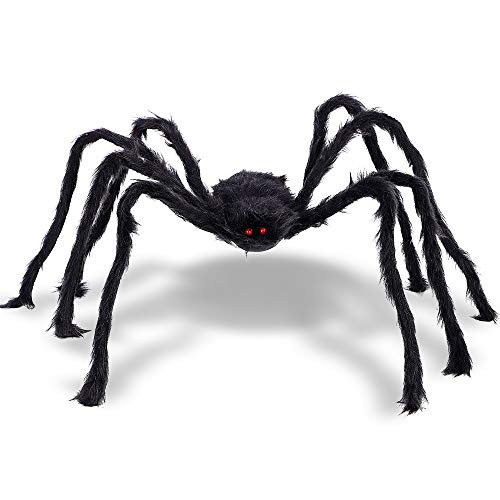 Figoal 6_7 FT Gigantic Halloween Spider Halloween Decorations Huge Virtual Realistic Hairy Spider Halloween Outdoor Decoration