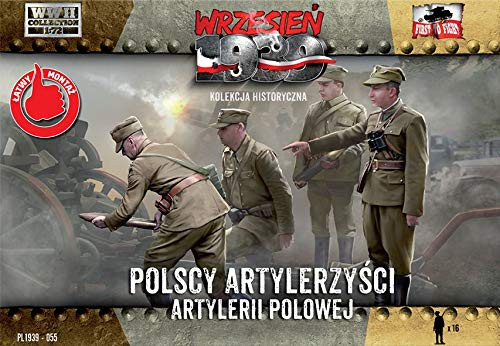 First to Fight 172 Scale Polish Artillerymen Figures - Plastic Model Building Kit  055