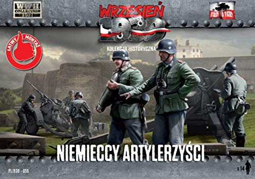First to Fight 172 Scale WWII German Artillery Crew - Plastic Model Building Kit  056