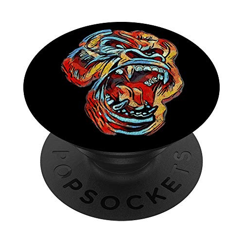 Colorful Silverback Gorilla Image Gorillas Picture Ape Gift PopSockets PopGrip Swappable Grip for Phones   Tablets