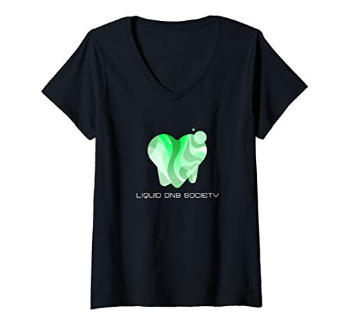 Womens Liquid DnB Music Junglist EDM Drum And Bass V-Neck T-Shirt