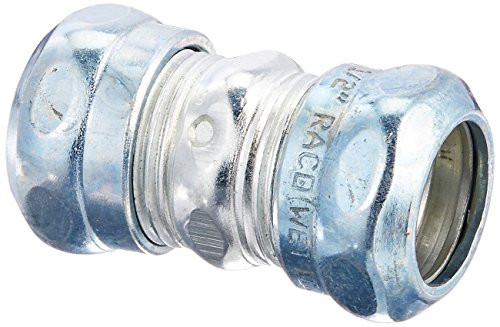 Hubbell-Raco 2922RTB5 Coupling, Raintight Compression, 1/2-Inch Trade Size, EMT, Steel, Uninsulated, 5-Pack