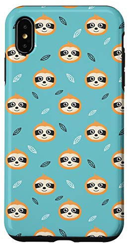 iPhone XS Max Cute Sloth Head Pattern Case