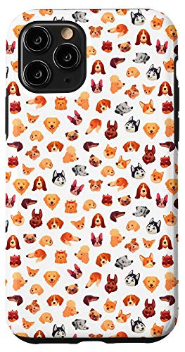 iPhone 11 Pro Cute Dog Heads Pattern Case